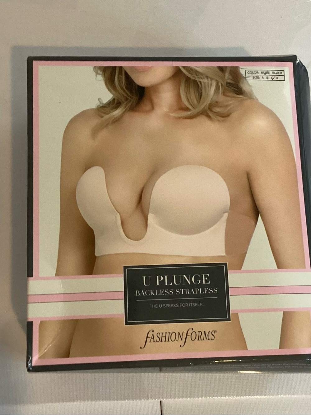 New U Plunge Backless Strapless Adhesive Bra Nude Sz C Nib Fashion Forms